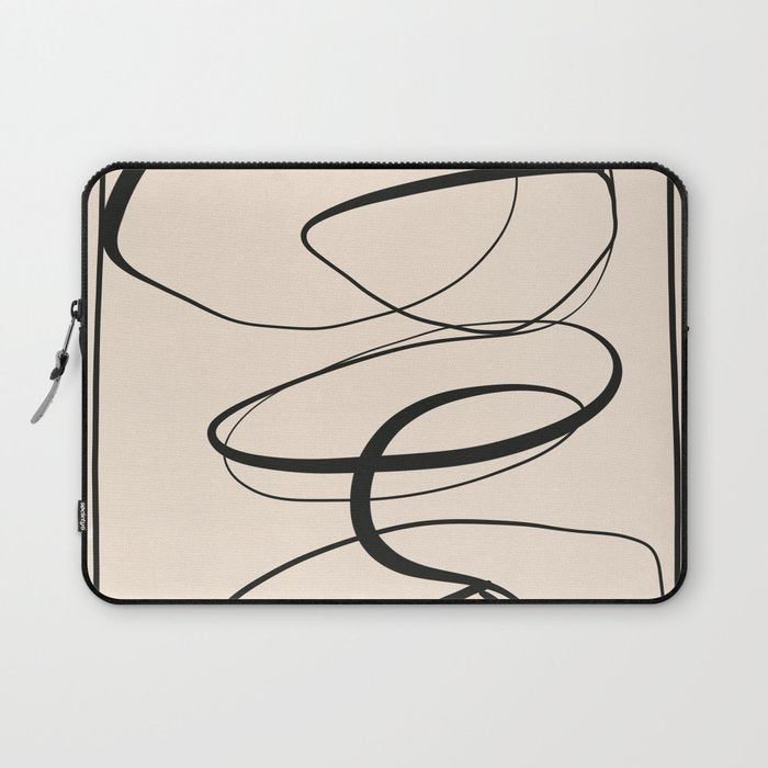 Abstract line art 48a Laptop Sleeve Gallery Image 1