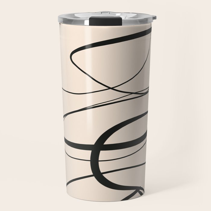 Abstract line art 48a Travel Mug Gallery Image 1