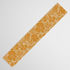 Charming Flower Shapes Amber Marigold Table Runner Gallery Image 3