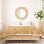Charming Flower Shapes Amber Marigold Duvet Cover Gallery Image 3