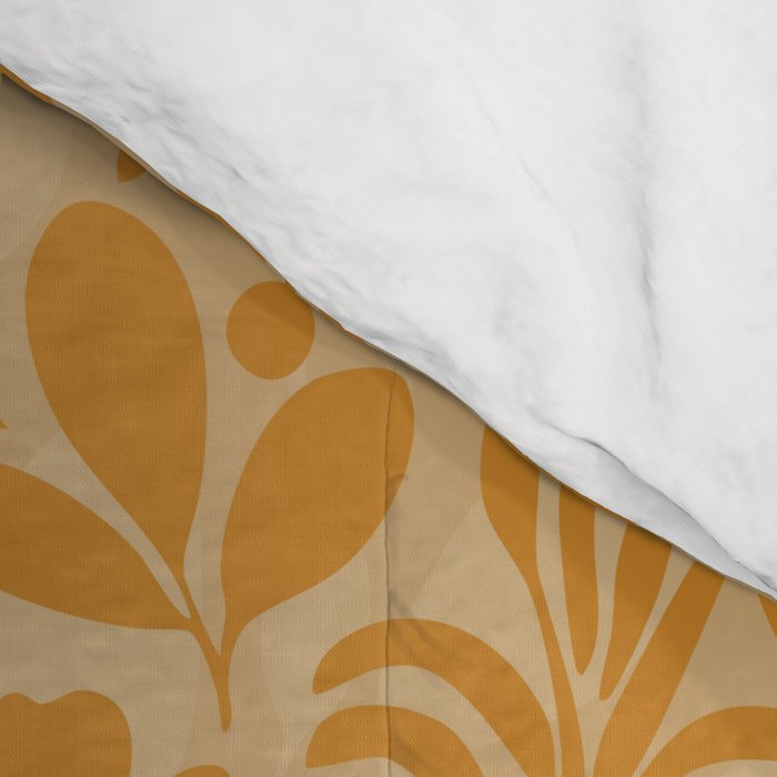 Charming Flower Shapes Amber Marigold Comforter Gallery Image 4