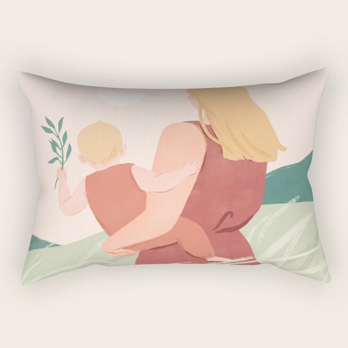 Field Stroll (Blond) Rectangular Pillow Gallery Image 1