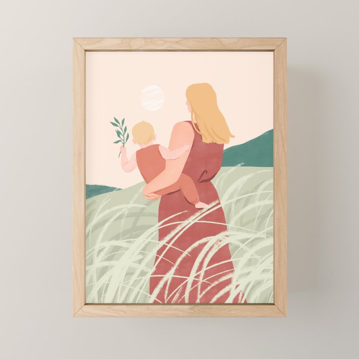 Field Stroll (Blond) Mini Art Print Gallery Image 1