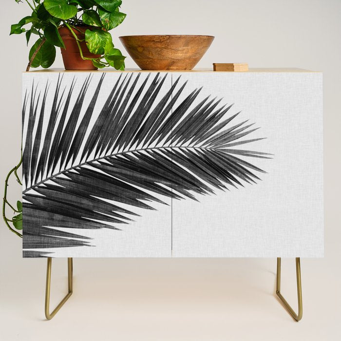 Palm Leaf Black & White I Credenza Gallery Image 1