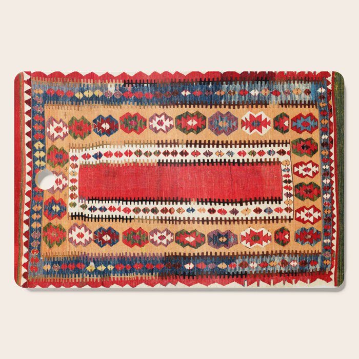 Obruk  Antique Konya Turkish Kilim Print Cutting Board Gallery Image 1
