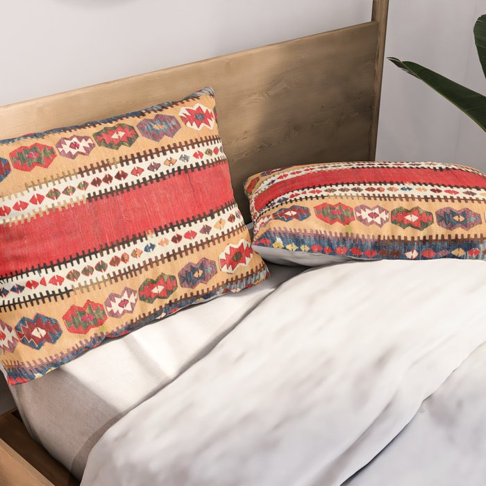 Obruk  Antique Konya Turkish Kilim Print Pillow Sham Gallery Image 2