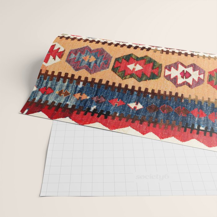 Obruk  Antique Konya Turkish Kilim Print Wrapping Paper Gallery Image 2