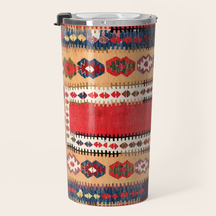 Obruk  Antique Konya Turkish Kilim Print Travel Mug Gallery Image 3