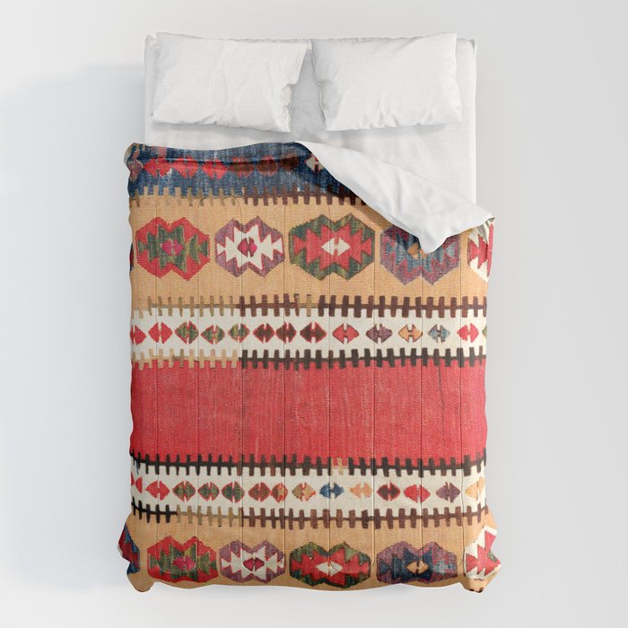 Obruk  Antique Konya Turkish Kilim Print Comforter Gallery Image 6