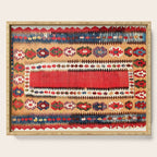 Obruk  Antique Konya Turkish Kilim Print Serving Tray Gallery Image 1