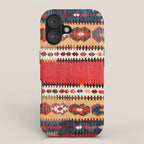 Obruk  Antique Konya Turkish Kilim Print iPhone Case Gallery Image 1