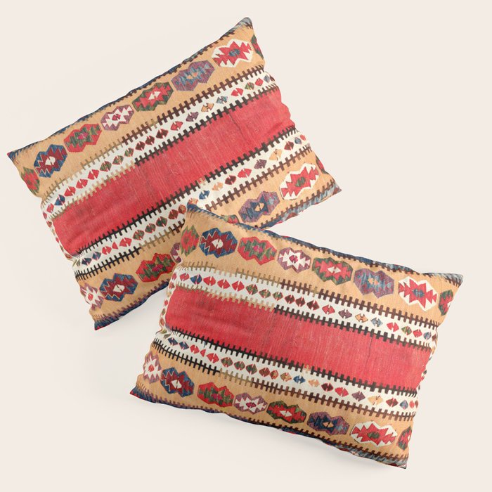 Obruk  Antique Konya Turkish Kilim Print Pillow Sham Gallery Image 1