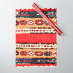 Obruk  Antique Konya Turkish Kilim Print Wrapping Paper Gallery Image 1