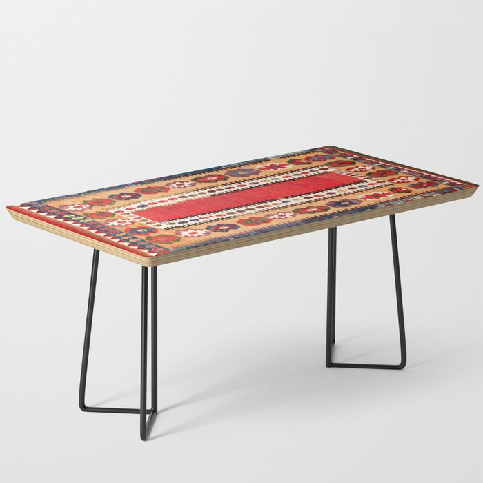 Obruk  Antique Konya Turkish Kilim Print Coffee Table Gallery Image 1