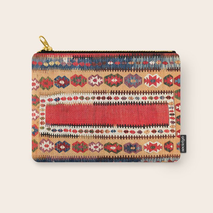 Obruk  Antique Konya Turkish Kilim Print Carry All Pouch Gallery Image 1