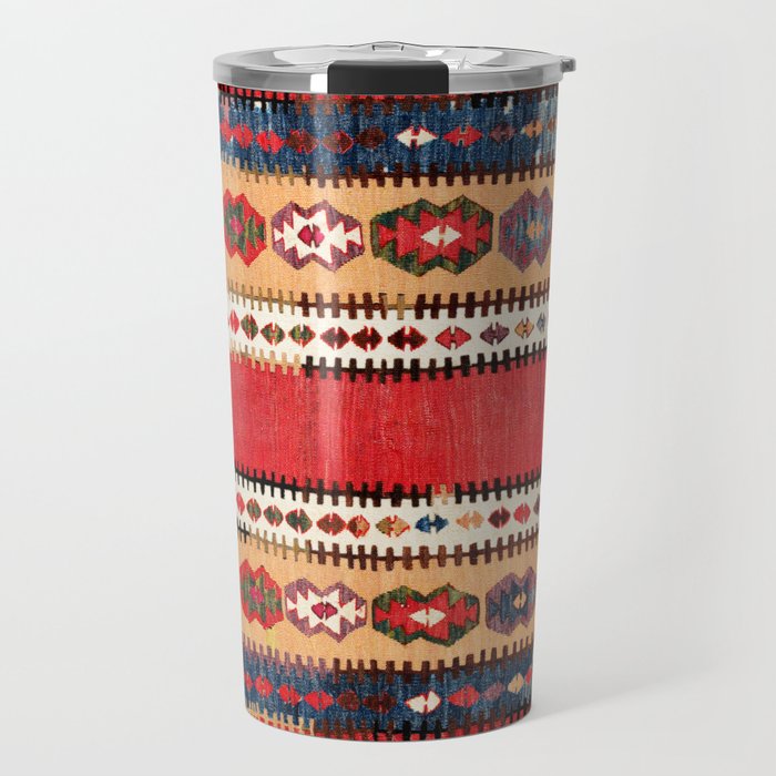 Obruk  Antique Konya Turkish Kilim Print Travel Mug Gallery Image 1