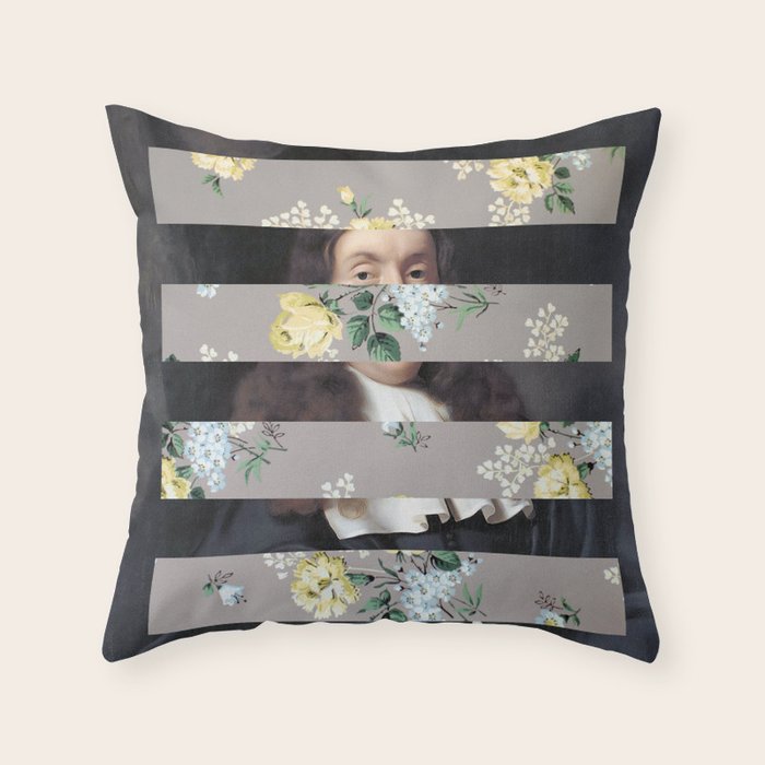 A Portrait With Bars 3 Throw Pillow Gallery Image 1