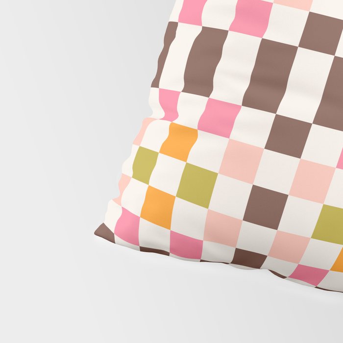 Checkerboard - Warm Colors Pillow Sham Gallery Image 4