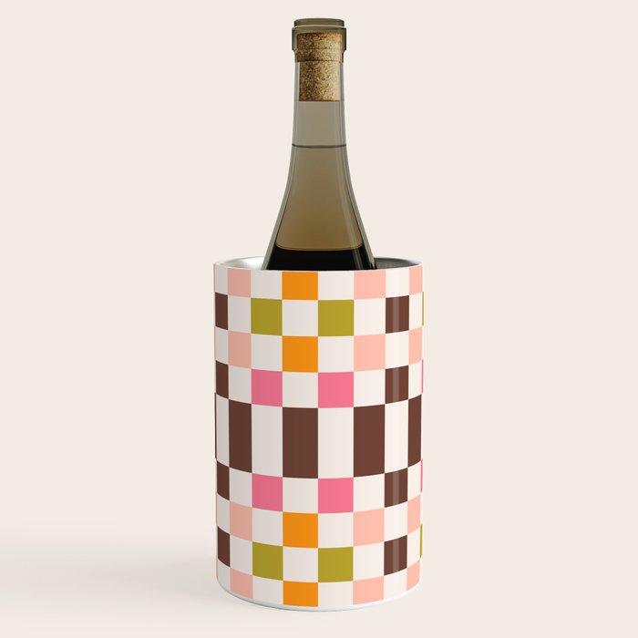 Checkerboard - Warm Colors Wine Chiller Gallery Image 1
