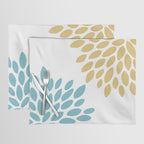 Duo Floral Prints, Yellow and Teal, Design Prints Placemat Gallery Image 1