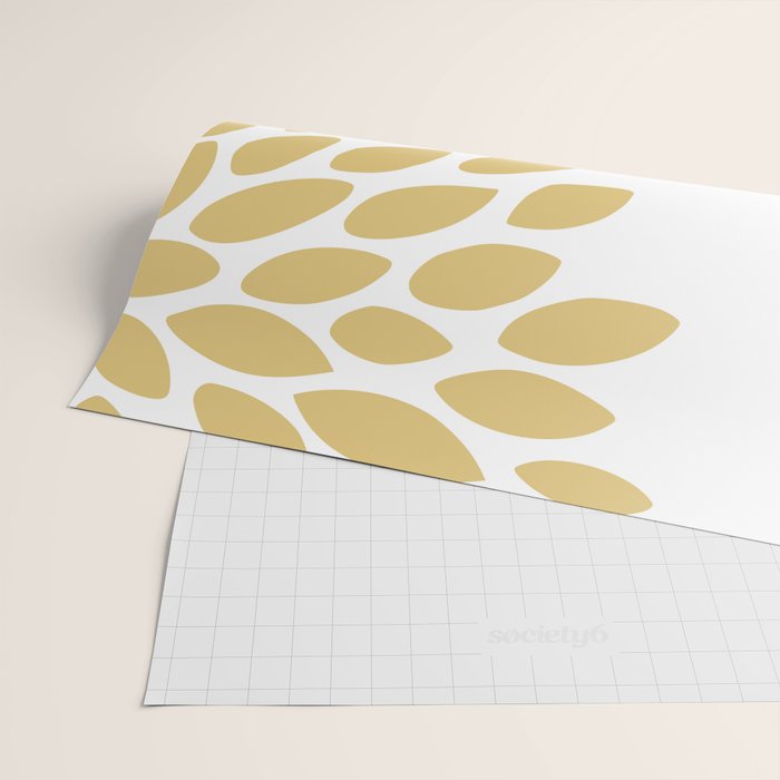 Duo Floral Prints, Yellow and Teal, Design Prints Wrapping Paper Gallery Image 2