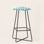 Duo Floral Prints, Yellow and Teal, Design Prints Stool Gallery Image 1