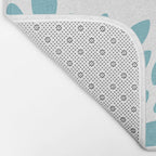 Duo Floral Prints, Yellow and Teal, Design Prints Bath Mat Gallery Image 2