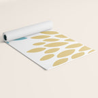 Duo Floral Prints, Yellow and Teal, Design Prints Yoga Mat Gallery Image 2