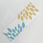 Duo Floral Prints, Yellow and Teal, Design Prints Yoga Mat Gallery Image 1