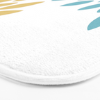 Duo Floral Prints, Yellow and Teal, Design Prints Bath Mat Gallery Image 3