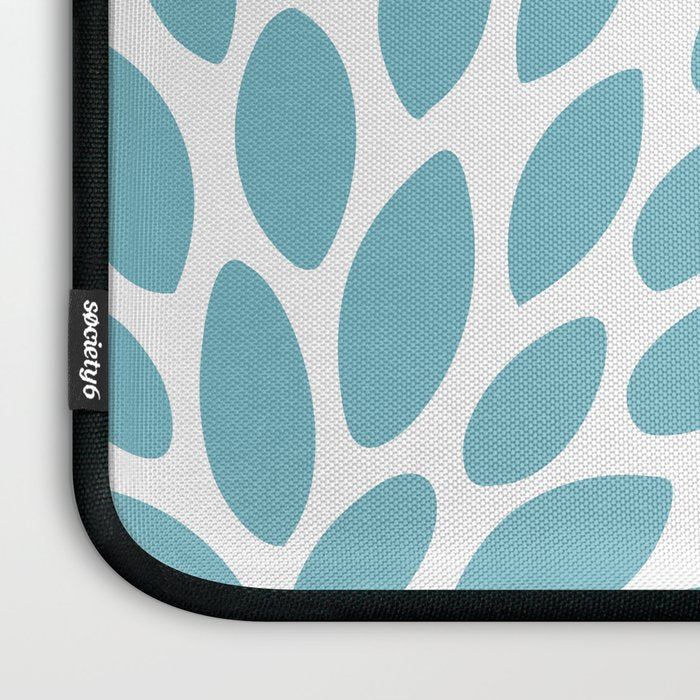 Duo Floral Prints, Yellow and Teal, Design Prints Laptop Sleeve Gallery Image 3
