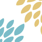Duo Floral Prints, Yellow and Teal, Design Prints Coffee Mug Gallery Image 2