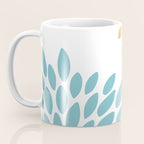 Duo Floral Prints, Yellow and Teal, Design Prints Coffee Mug Gallery Image 3