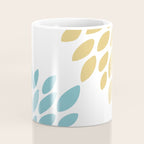 Duo Floral Prints, Yellow and Teal, Design Prints Coffee Mug Gallery Image 4