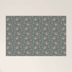 Watercolor Wildflowers - Sage Pink Welcome Mat Gallery Image 1