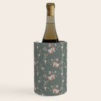 Watercolor Wildflowers - Sage Pink Wine Chiller Gallery Image 2