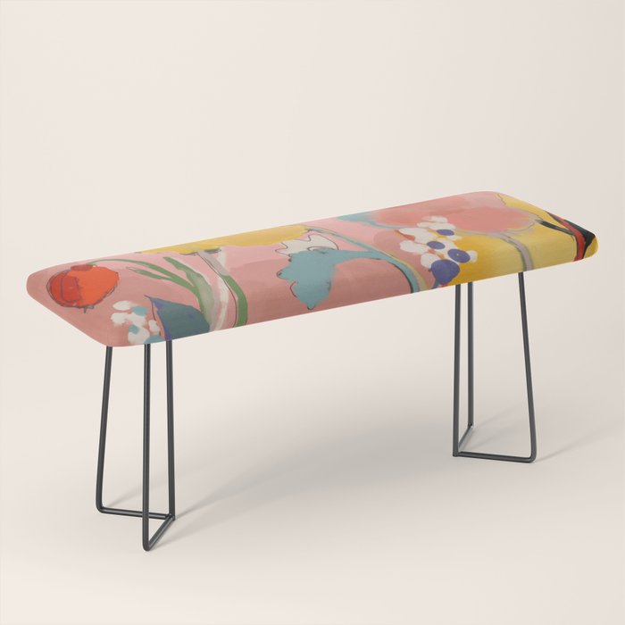 blooming abstract pink Bench Gallery Image 1