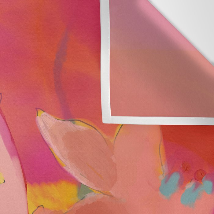 blooming abstract pink Wall Tapestry Gallery Image 3