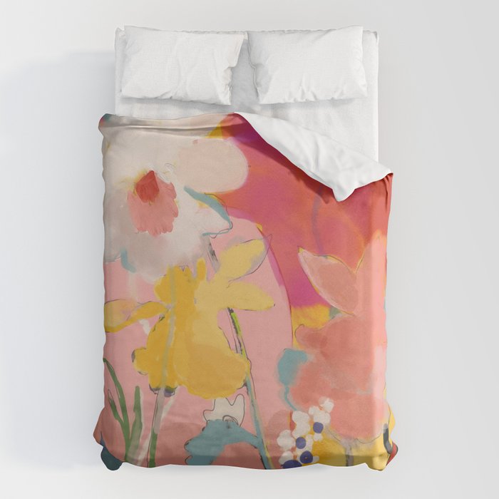 blooming abstract pink Duvet Cover Gallery Image 6