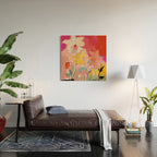 blooming abstract pink Wood Wall Art Gallery Image 2