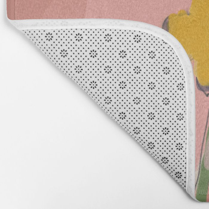 blooming abstract pink Bath Mat Gallery Image 2