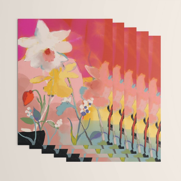 blooming abstract pink Wrapping Paper Gallery Image 3