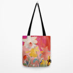 blooming abstract pink Tote Bag Gallery Image 2