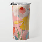 blooming abstract pink Travel Mug Gallery Image 3