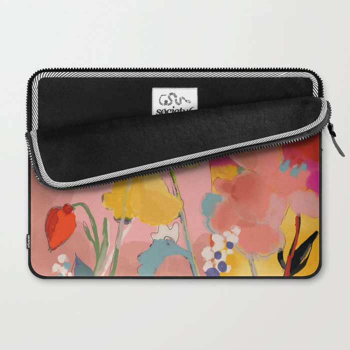 blooming abstract pink Laptop Sleeve Gallery Image 2