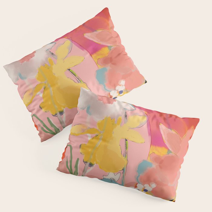 blooming abstract pink Pillow Sham Gallery Image 3
