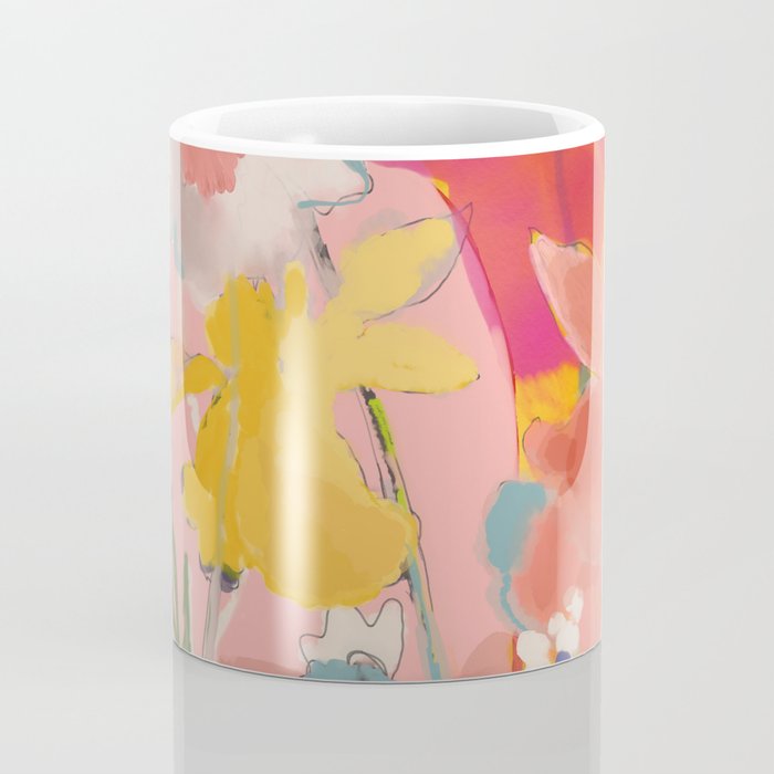 blooming abstract pink Coffee Mug Gallery Image 4