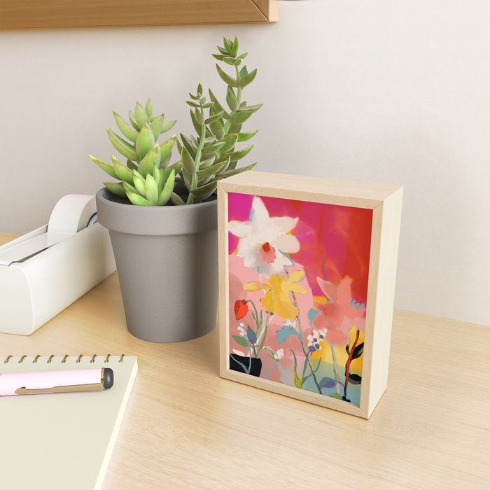 blooming abstract pink Mini Art Print Gallery Image 2