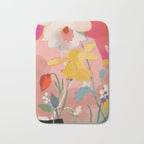 blooming abstract pink Bath Mat Gallery Image 1