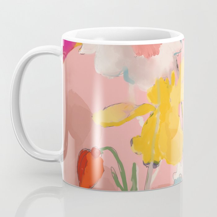 blooming abstract pink Coffee Mug Gallery Image 3